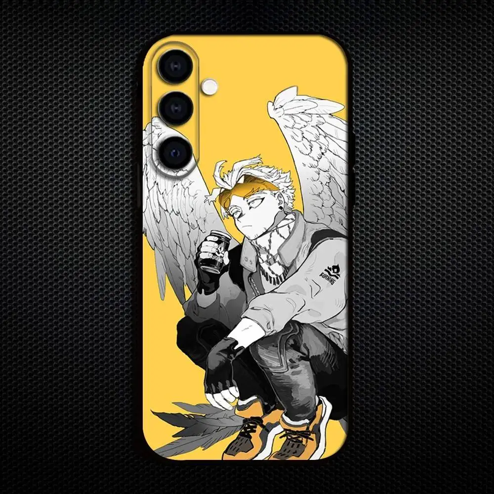 حافظة هاتف H-Hawks BNHA M-MHA لهاتف سامسونج جالاكسي A73، A72، A71، A70، A53، A52، A51، غطاء أسود ناعم آخر