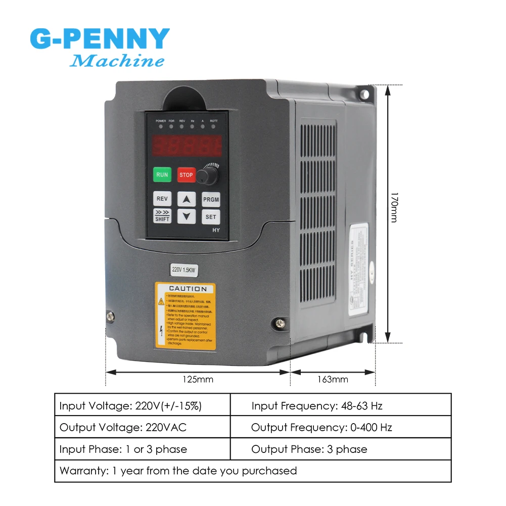 1.5KW ER11 D65 220V/380V Water Cooled Spindle Motor Inverter Kit 65mm Bracket 75W Water Pump Bearing 24000rpm 3 Phase