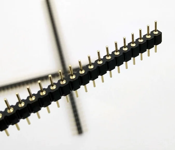 Free Shipping 10pcs 1x40 Pin 2.54MM golden pin 2.54 Round Male Pin Header Connector