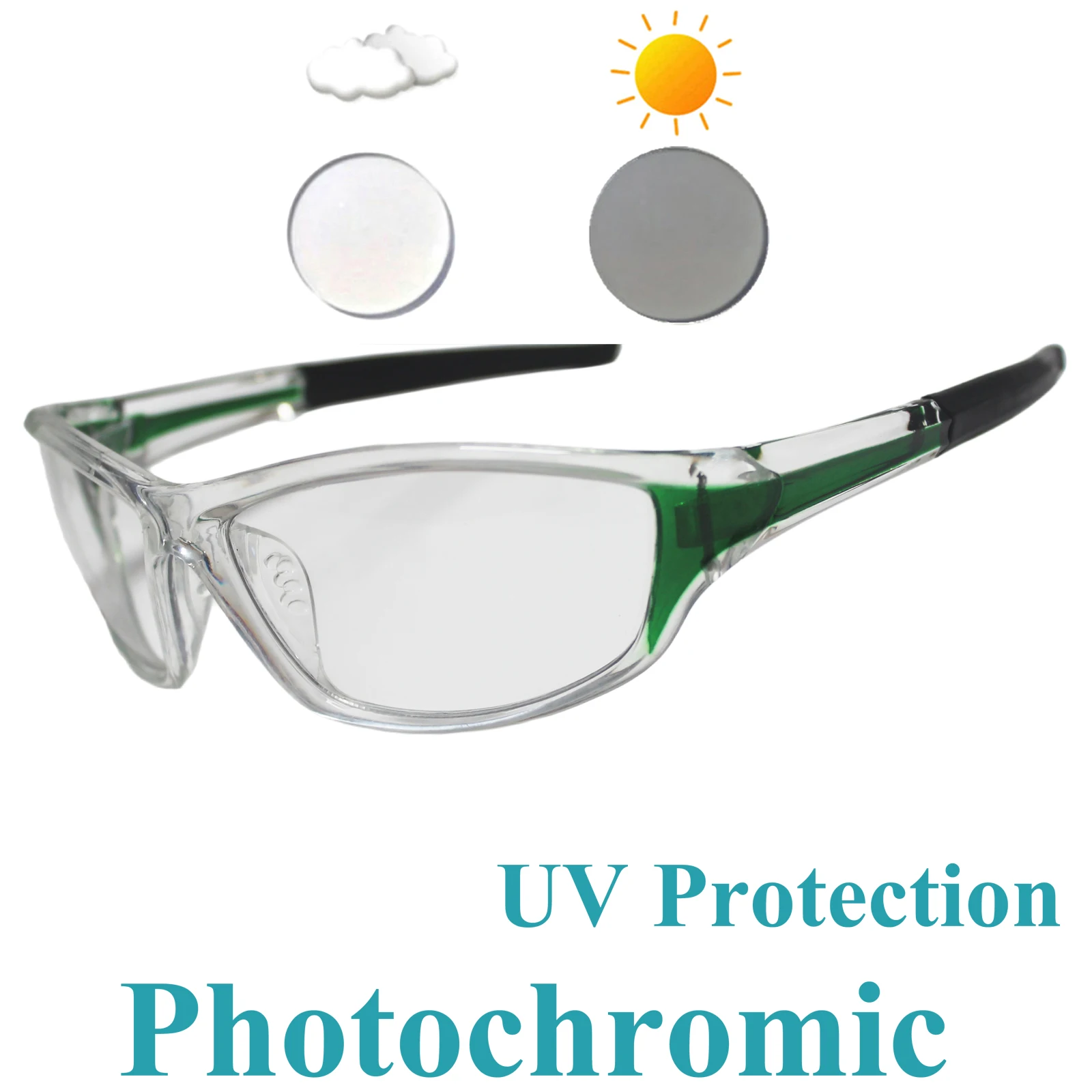 Photochrome Fahrradbrille Fahrrad-Eyewear für Männer und Frauen MTB Bike Baseball Sportsonnenbrille Wander- Angler- und Laufbrille – Detail 6