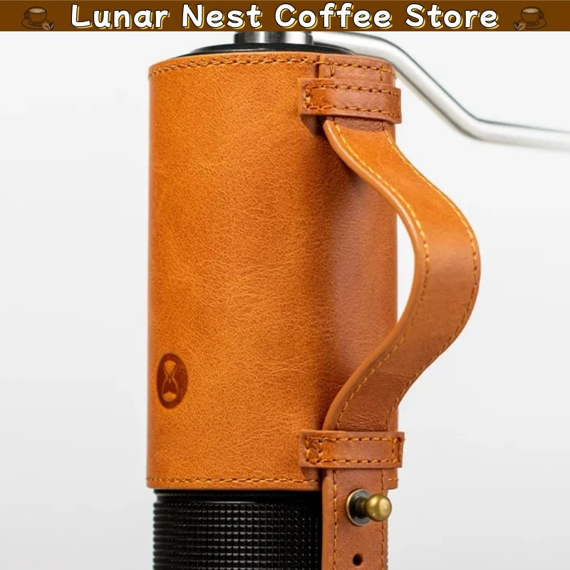 New Timemore Chestnut C2/C3 Leather Protective Sleeve Hand Grinder Case Genuine Yellow Cowhide Cover Custom Fit Handmade