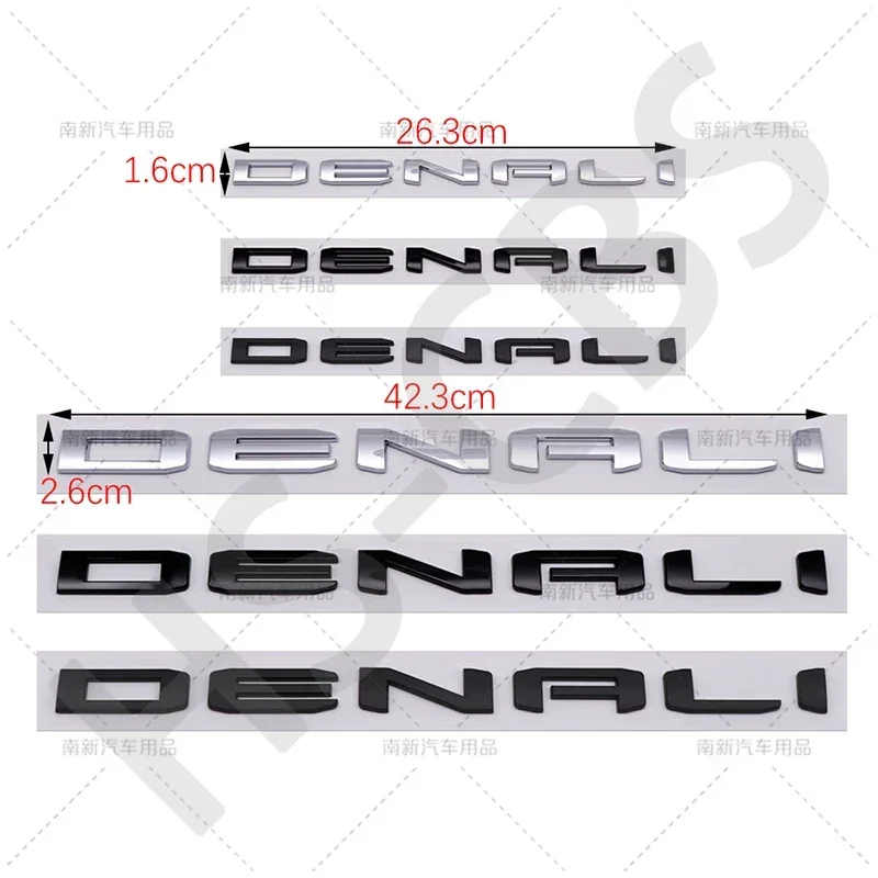 DENALI Car Stickers 3D ABS Rear Trunk Emblem Badge for GMC Sierra 2500 3500 Car Body Side Door Fender Stickers accessories