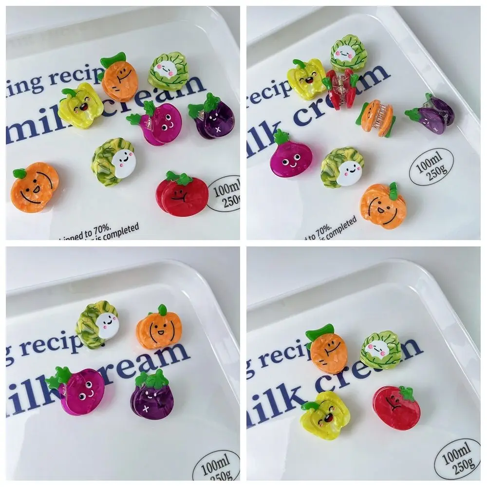 

Cartoon Acetate Simulation Fruit Hair Clip Vegetable Series Headwear Mini Hair Claw Small Grab Clip Barrette Small Hairpin