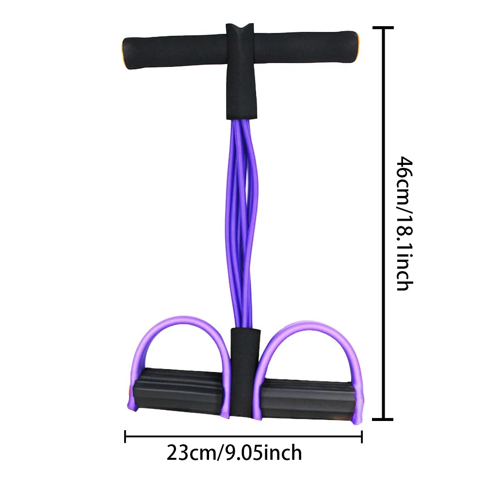 Multifunction Tension Rope, 6-Tube Elastic Yoga Pedal Puller Resistance Band, Natural Latex Tension Rope Fitness Equipment