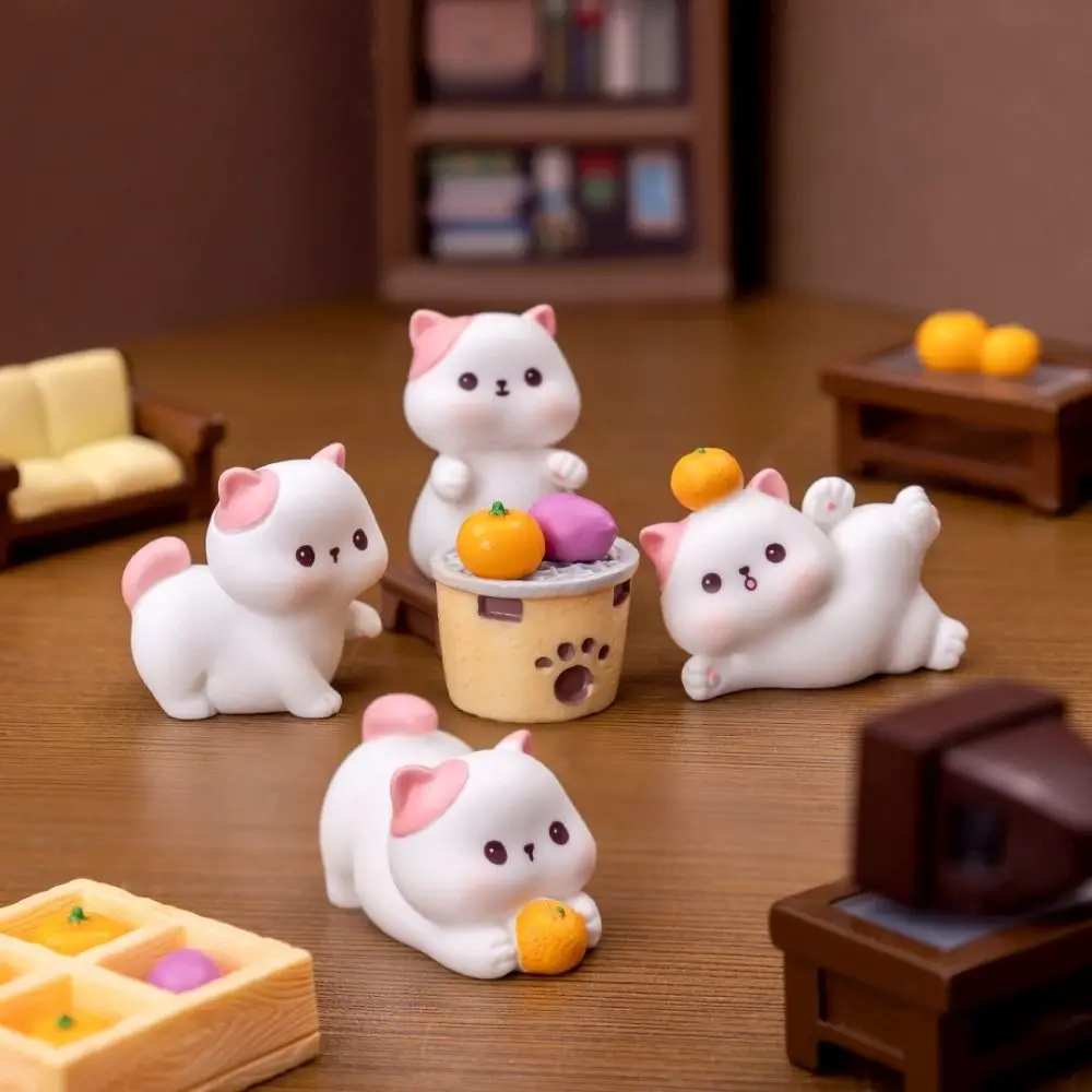 

Creative DIY Doll House Cat Doll Gardening Fairy Animals Statue Car Ornament Gift Miniature Figurines