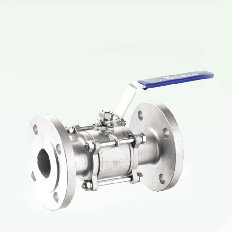

DN100 4 Inch 2 Way 3 Piece Anti Blow-Out Stem Flange Type 304 Stainless Steel Lever Operated Ball Valve