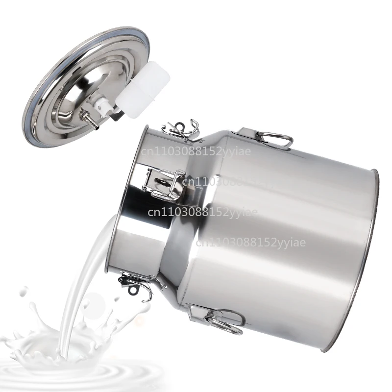 14L Pulsating Electric Milker, Stainless Steel Rechargeable Massage Milking Tool for Goat & Sheep