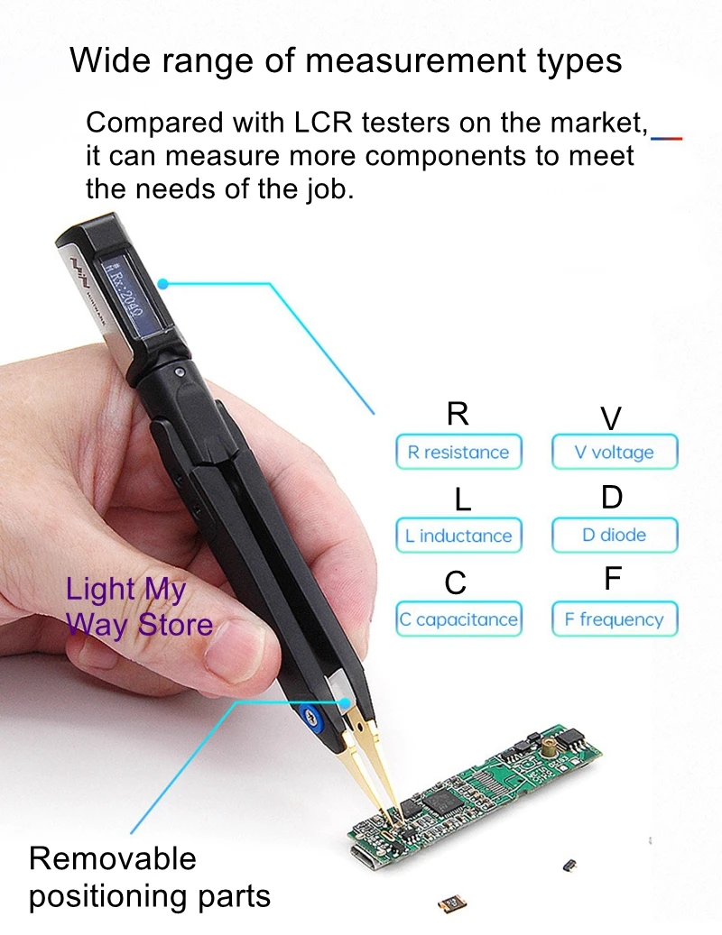 

DT71 intelligent digital tweezer LCR digital bridge capacitance inductance voltage measurement signal generator multimeter