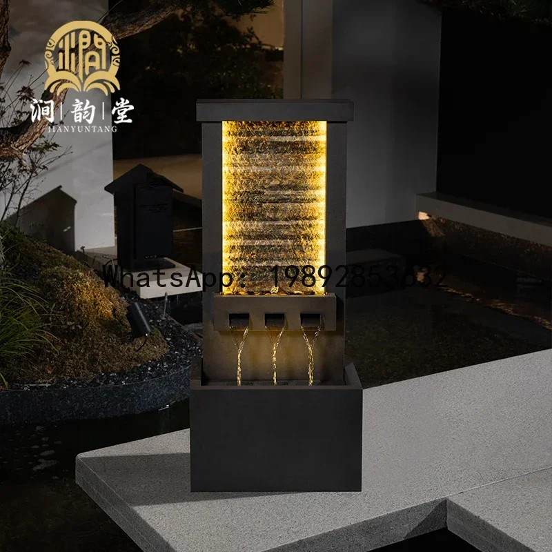 L13- Curtain Wall Flowing Water Ornament Wealth-Attracting Water Feature Housewarming Gift Decoration Floor Fountain Landscape
