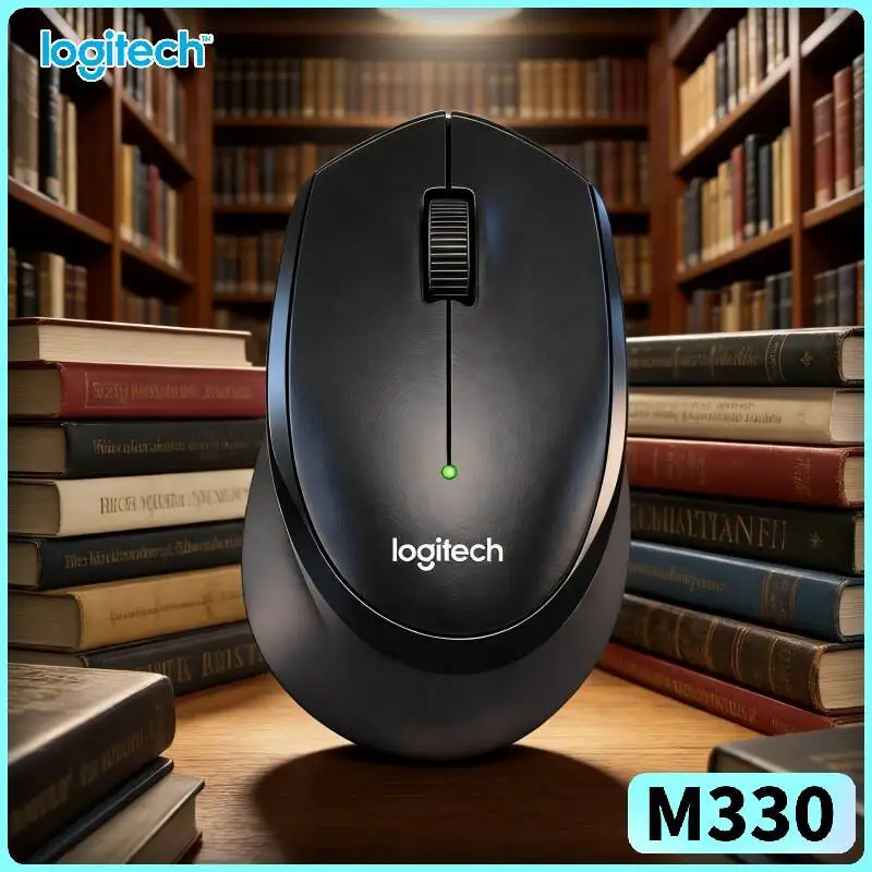 

Logitech M330 Wireless Ergonomic Mouse Silent Clicks 2.4GHz Optical Tracking Bright Clear for Mac Windows Chromebook Desk