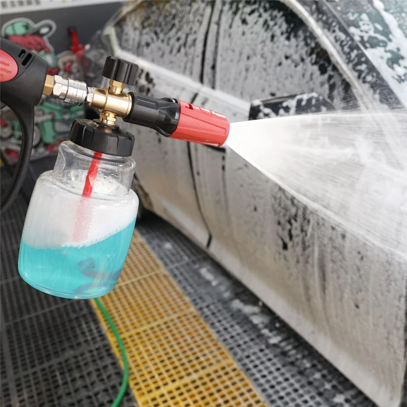 ABBP-High Pressure Snowflake Foam Lance Foam Bottle Sprayers 1/4 Quick Connect High Pressure Cleaning Tool