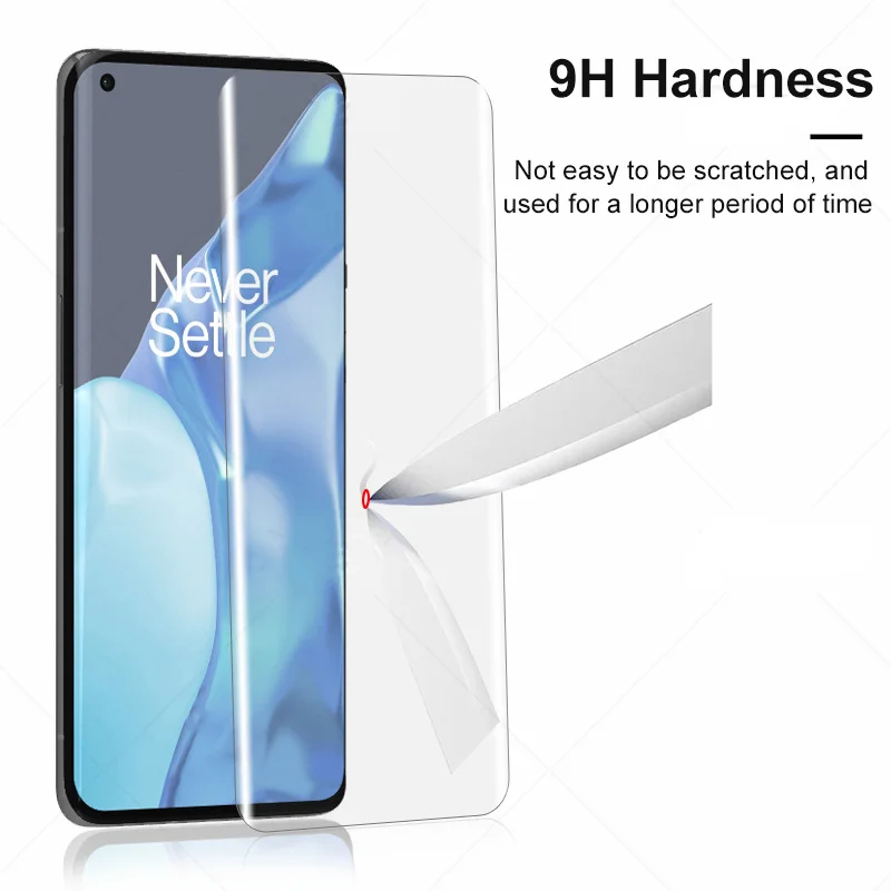 3D Curved High Quality Full Glue UV Tempered Glass For OnePlus 9