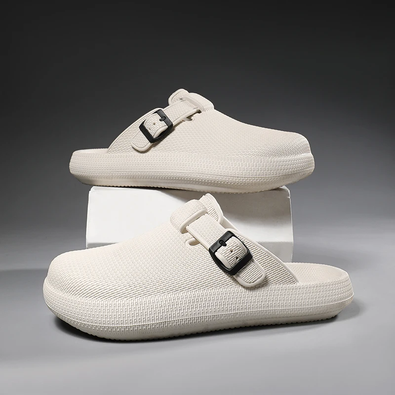 Toe Cap Slippers Men Half Shoes Anti-Skid Kitchen Shoes Lightweight Eva Slides Comfortable Male Sandals Wholesale Drop Shipping