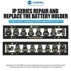 SUNSHIN  Battery Connect Base for IP6-14ProMax Original Mobile Phone Power Boot Cable Repair Replacement FPC Connector