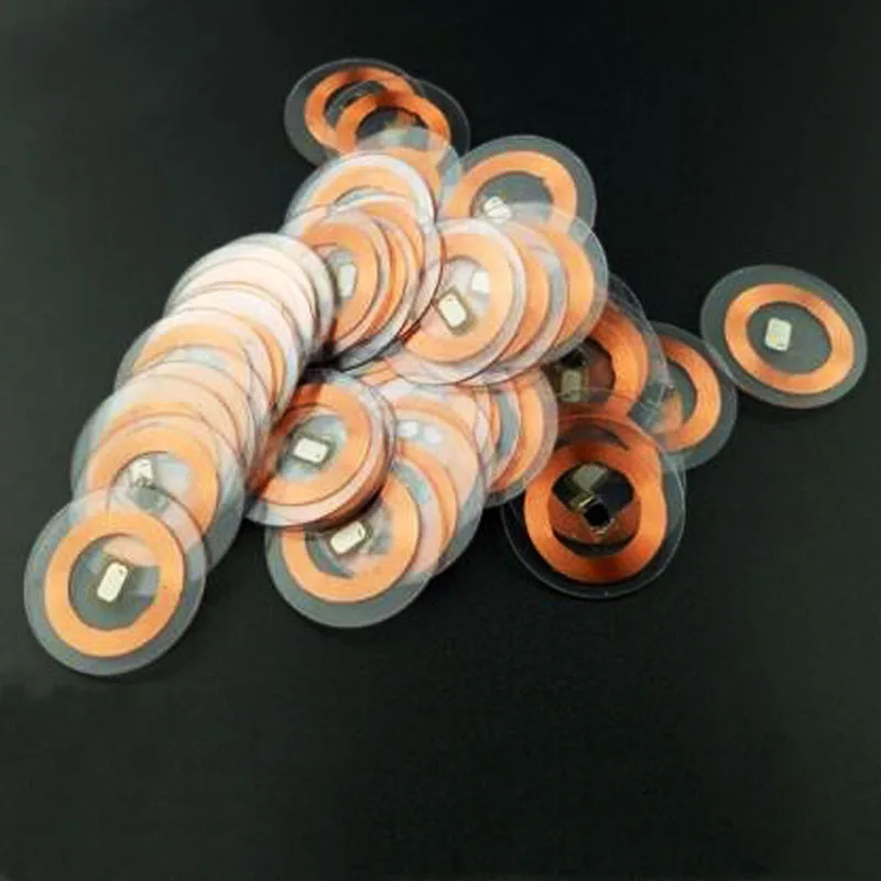 125KHz T5577 Key Copy Writable Rewritable Copper Coil Transparent Coin Card Keyfob RFID Tag Proximity Token Access Duplicate