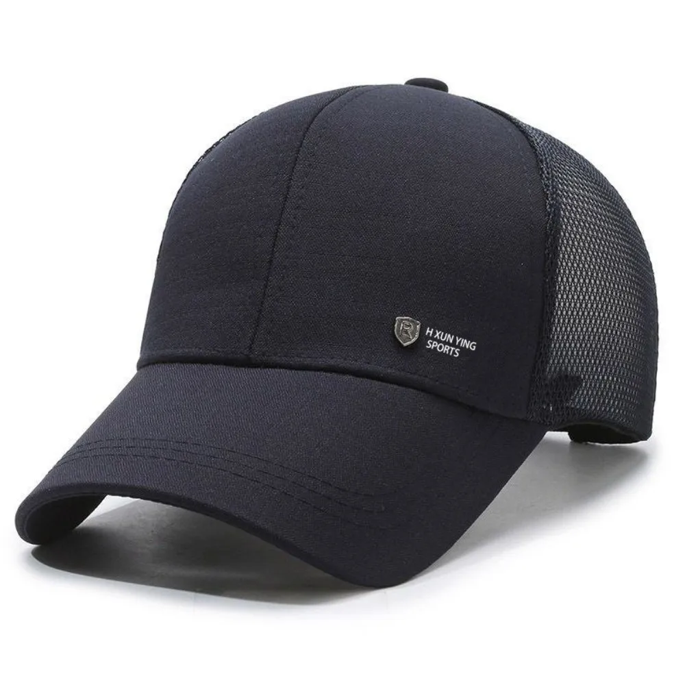 Fashion Mesh Back Baseball Hat Breathable Quick Dry Running Caps Anti-UV Lightweight Duckbill Cap Summer Outdoor