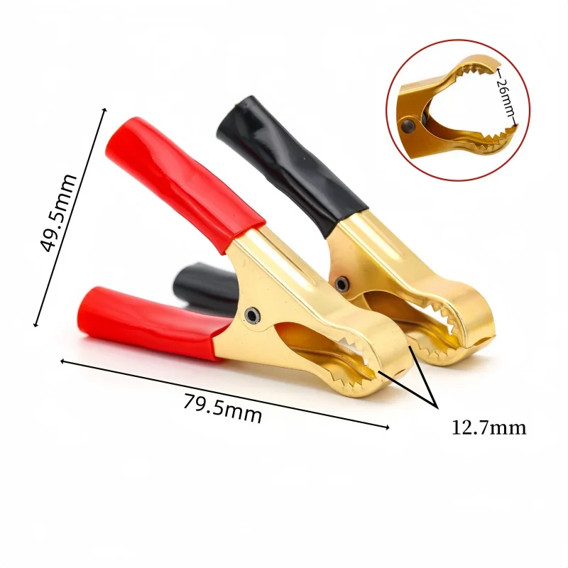 50A Toothed Small Large Crocodile Clip Battery Clip Charging Clip High Power Inverter Plug Power Connector