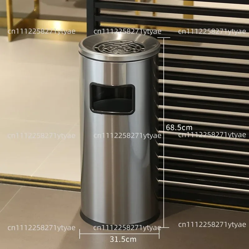 Suitable for Stainless Steel Hotel Lobby Trash Can, Bank Smoke Extinguisher with Ashtray Outdoor Smoking Area Elevator