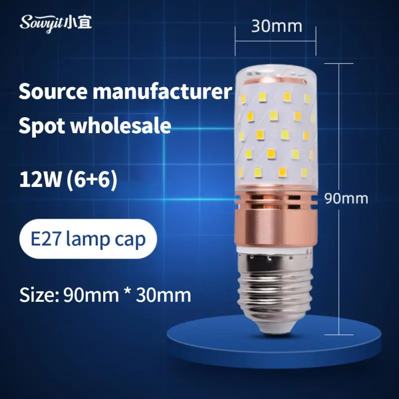 

Lampara Led E27 E14 Corn Bulb Lamp Home Decoration Chandelier Candle Light 12W Light Bulbs 3000-6500 (K) LEDs SMD2835 220VLED