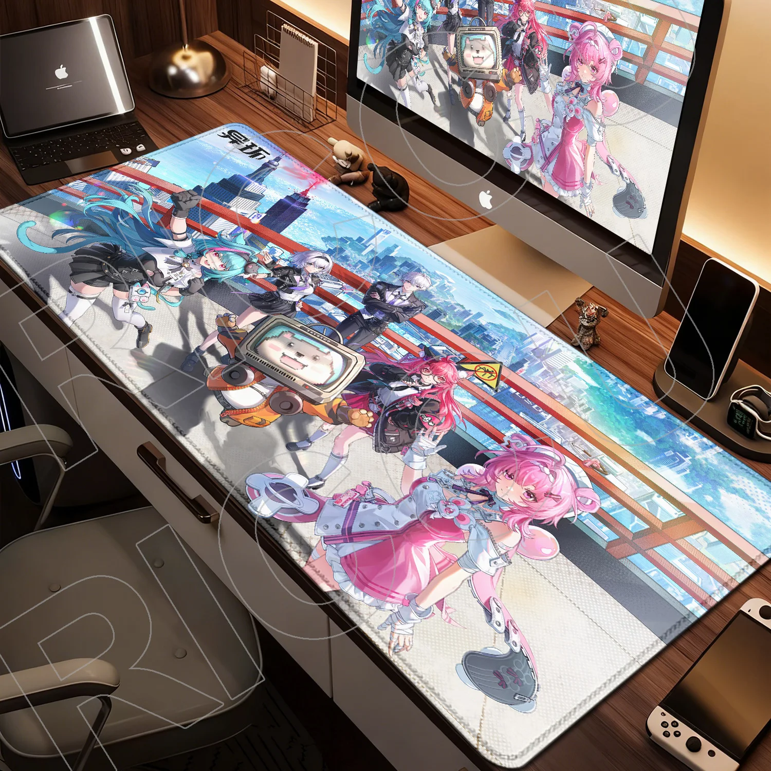 XXL-Mauspad Neverness to Everness NTE Cute Girl Gaming Keyboard HD Mousepad Büro Computer Anime Gamer Zubehör Schreibtischunterlage – Detail 1
