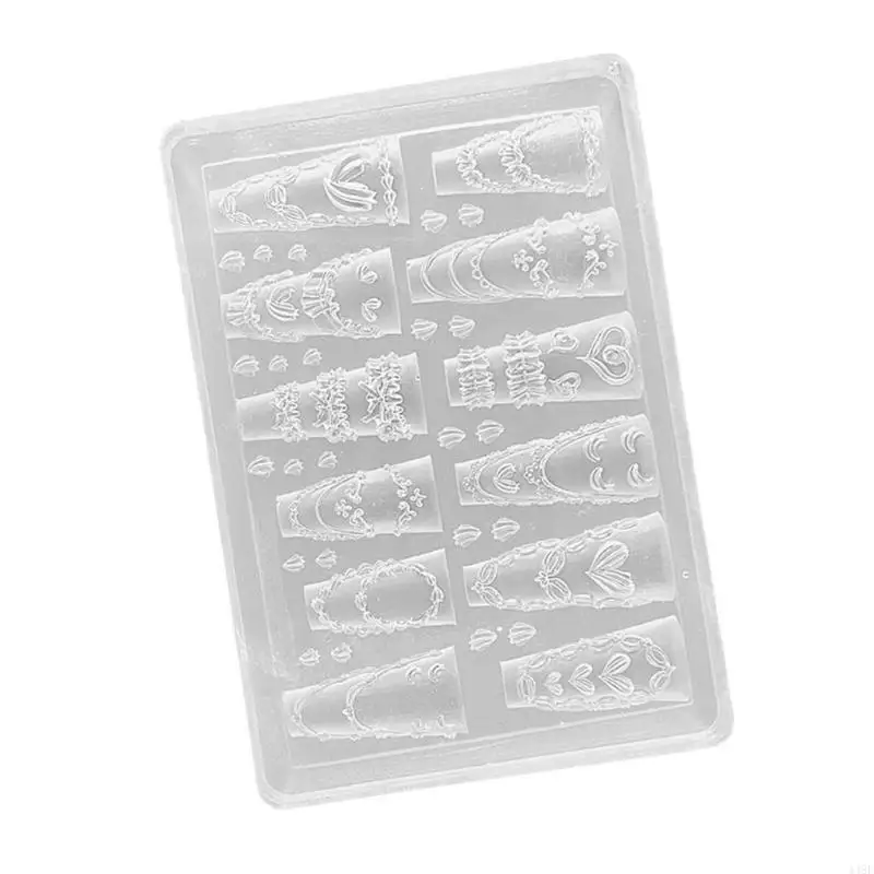 

448E Мультиформное силиконовое литье ногтя с блестящими украшениями украшения украшения украшения