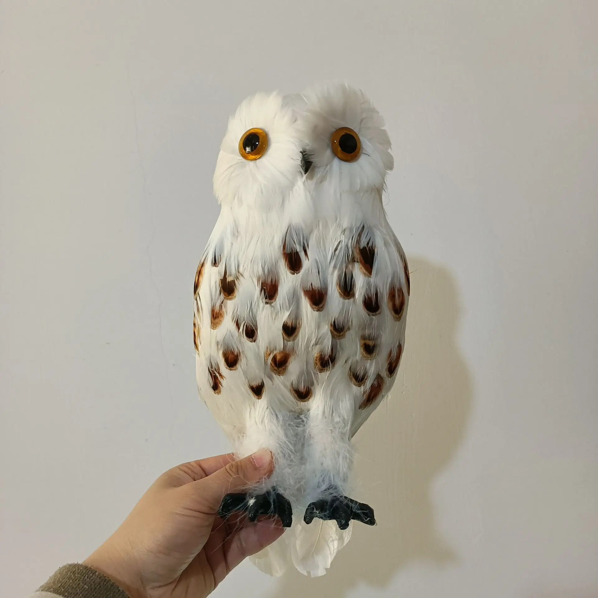 beautiful feathers bird Night Owl model handicraft ,home garden decoration gift about 32cmp2665