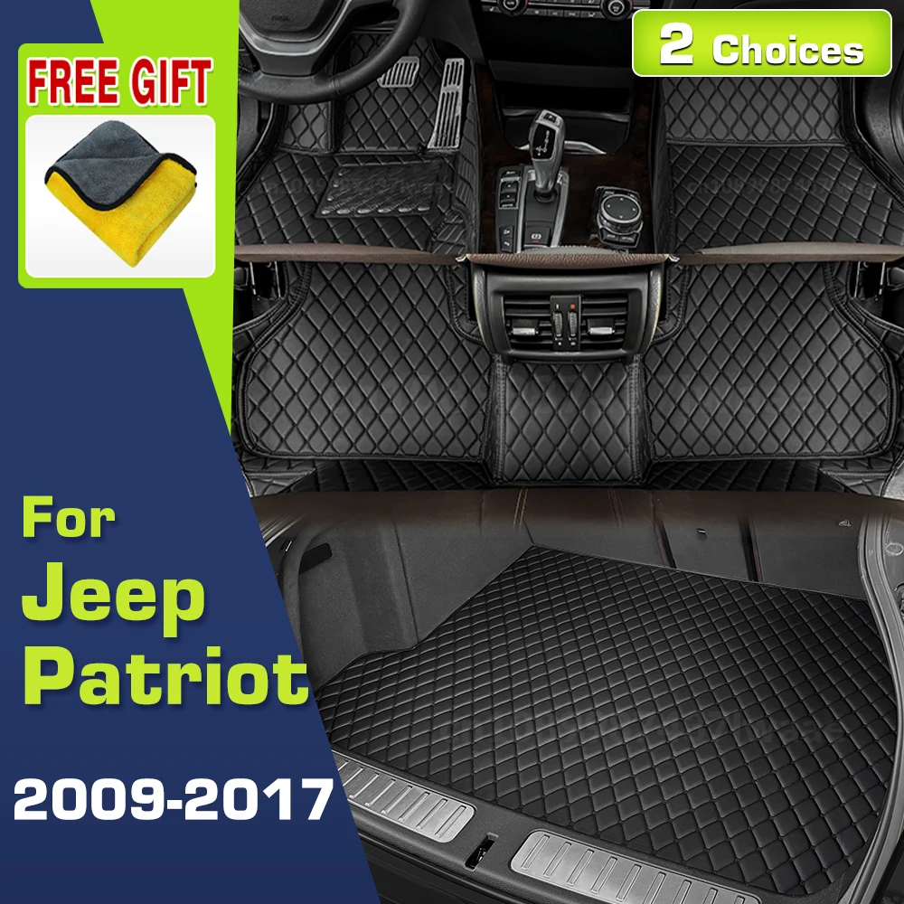 

Автомобильные коврики для Jeep Patriot 2009-2017 2016 2015 2014 2013 2012 10, коврики для багажника на заказ, автомобильные накладки на ножки, аксессуары для интерьера