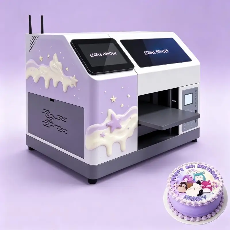 Commercial Cake Printer Machine Edible Ink Food Printer High Resolution Custom Cake Decoration Bakery Use