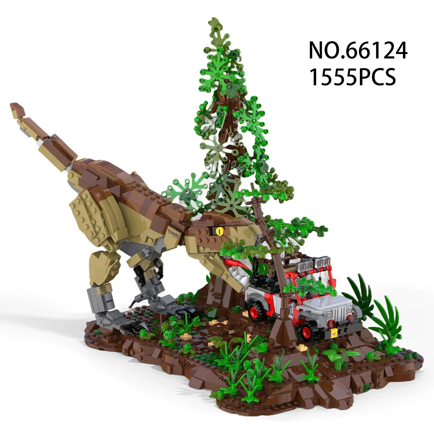 ตัวต่อไดโนเสาร์ 1555 ชิ้น ชุดตัวต่อไทแรนโนซอรัส เร็กซ์ ของเล่นเด็กผู้ชาย ของขวัญคริสต์มาสสำหรับเด็ก