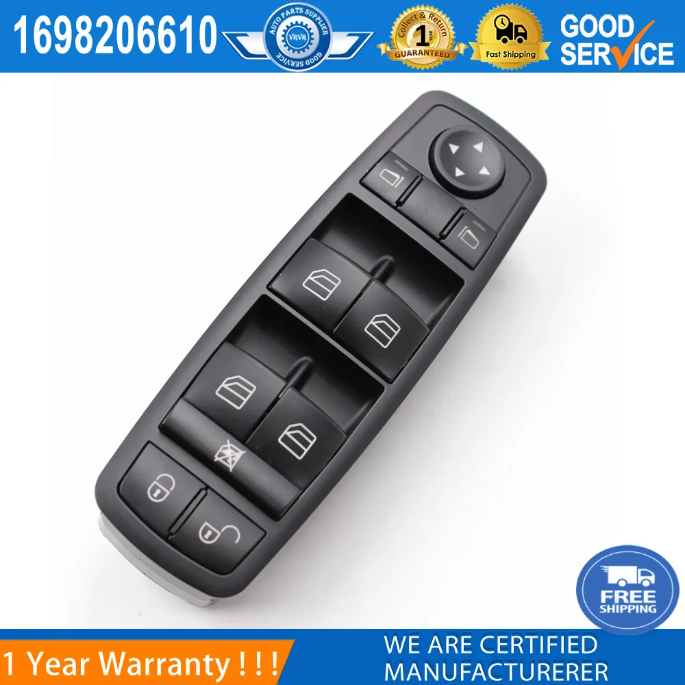 

Подходит для Mercedes-Benz A-Class W169 BClass W245 1698206610. Главный выключатель стеклоподъемника —