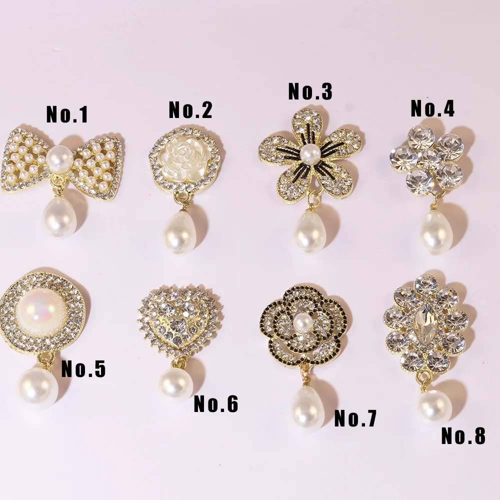 New 9 Style Pendant 5Pcs Shiny Crystal Diy Accessories Fashion Gorgeous Wedding Invitation Holiday Creative Decoration