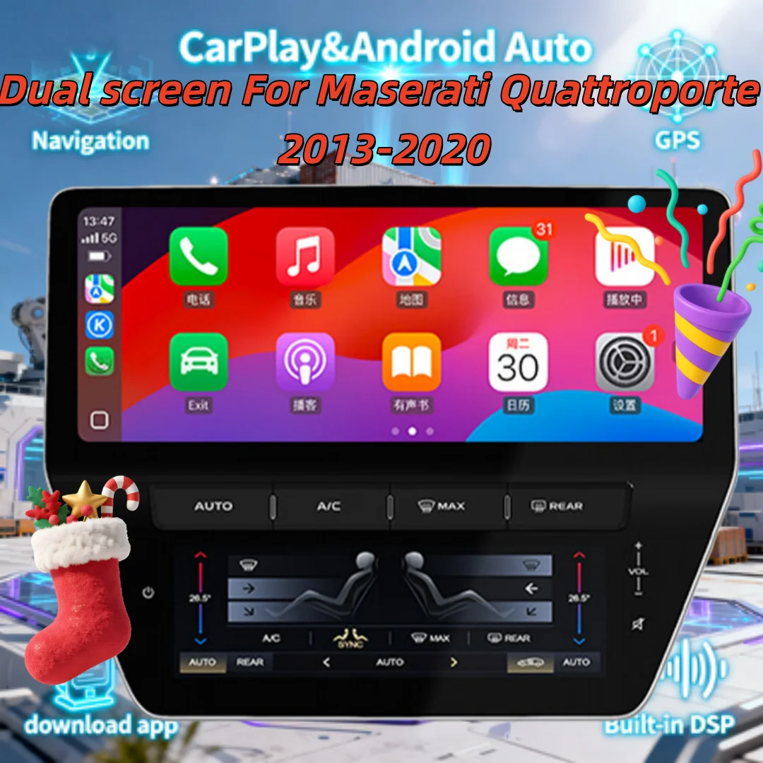 

Мультимедийный плеер, авторадио, CarPlay для Maserati Quattroporte 2013-2020, Android, GPS-навигация, Bluetooth, головное устройство, левый руль, 22 дюйма