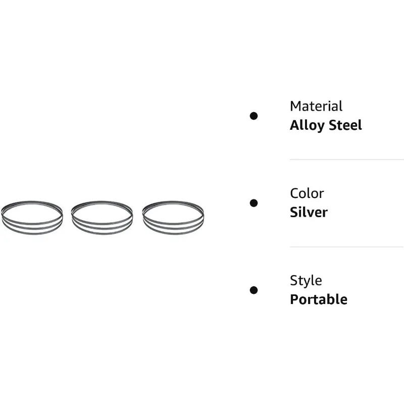 Dekoly Band Saw Blade 44-7/8-Inch .020-Inch 24 TPI 3Pack BandSaw Blades Woodworking Cutting wood plastic BI-metal