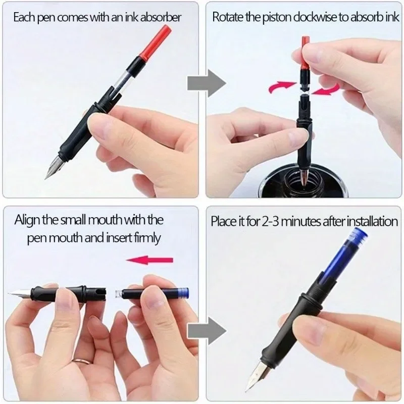 Universal Ink Sac Refill Ink Practical Ink Cartridge Rerfill W/ Box 3.4 Mm Assorted Color for Office School