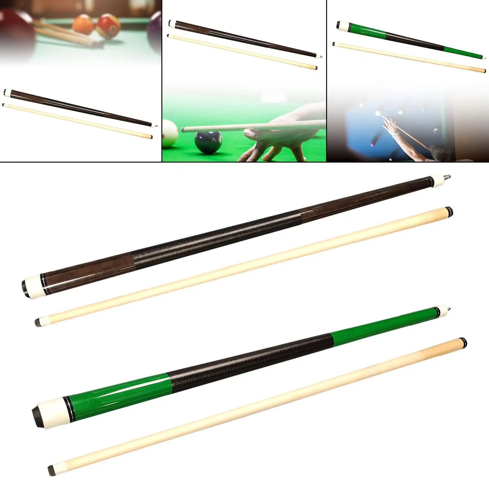 Pool Cue 13mm Tip Billiard Players Wood Full Size 57" Lightweight Pool Stick