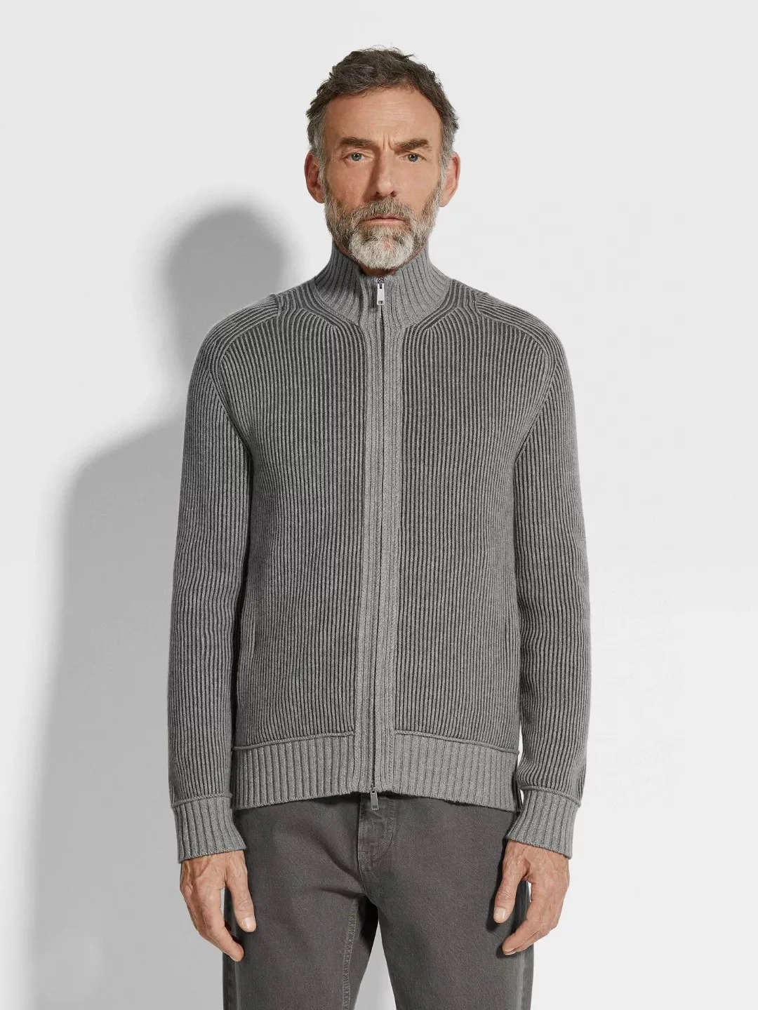 

Ele Faionable Мужской вязаный шерстяной повседневный открытый кардиган с воротником в вертикальную полоску, осень-зима, длинный цвет све