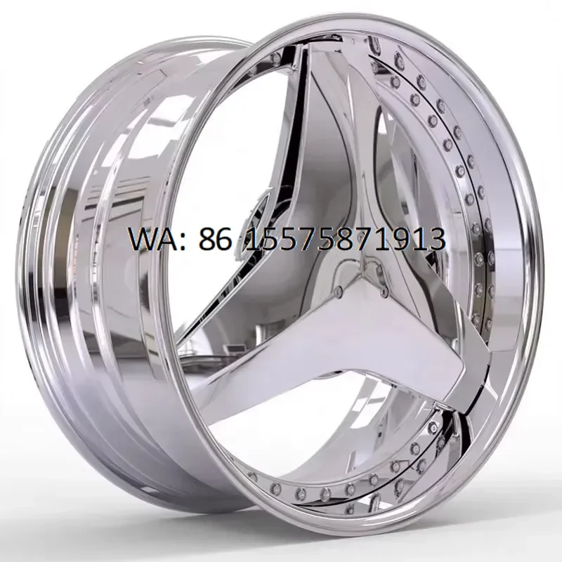 New Custom Forged Two Piece Alloy Wheels 17 24 Inch for Chrome Plated Suspension Caps