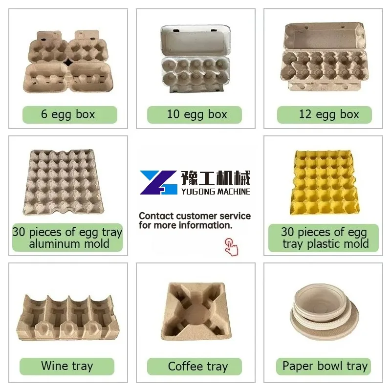 Industrial Automatic Egg Tray Making Machine Paper Pulp Molding Production Line Equipment for Sale Business Manufacturing Plant