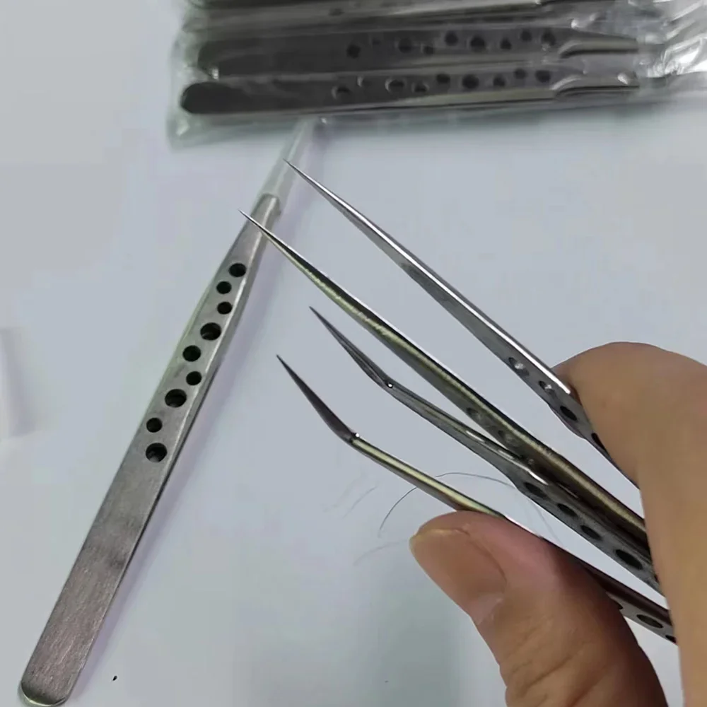 Precision Industrial Tweezers Anti-static  Stainless Steel Tweezers Set  Electronics Soldering Maintenance Hand Tools