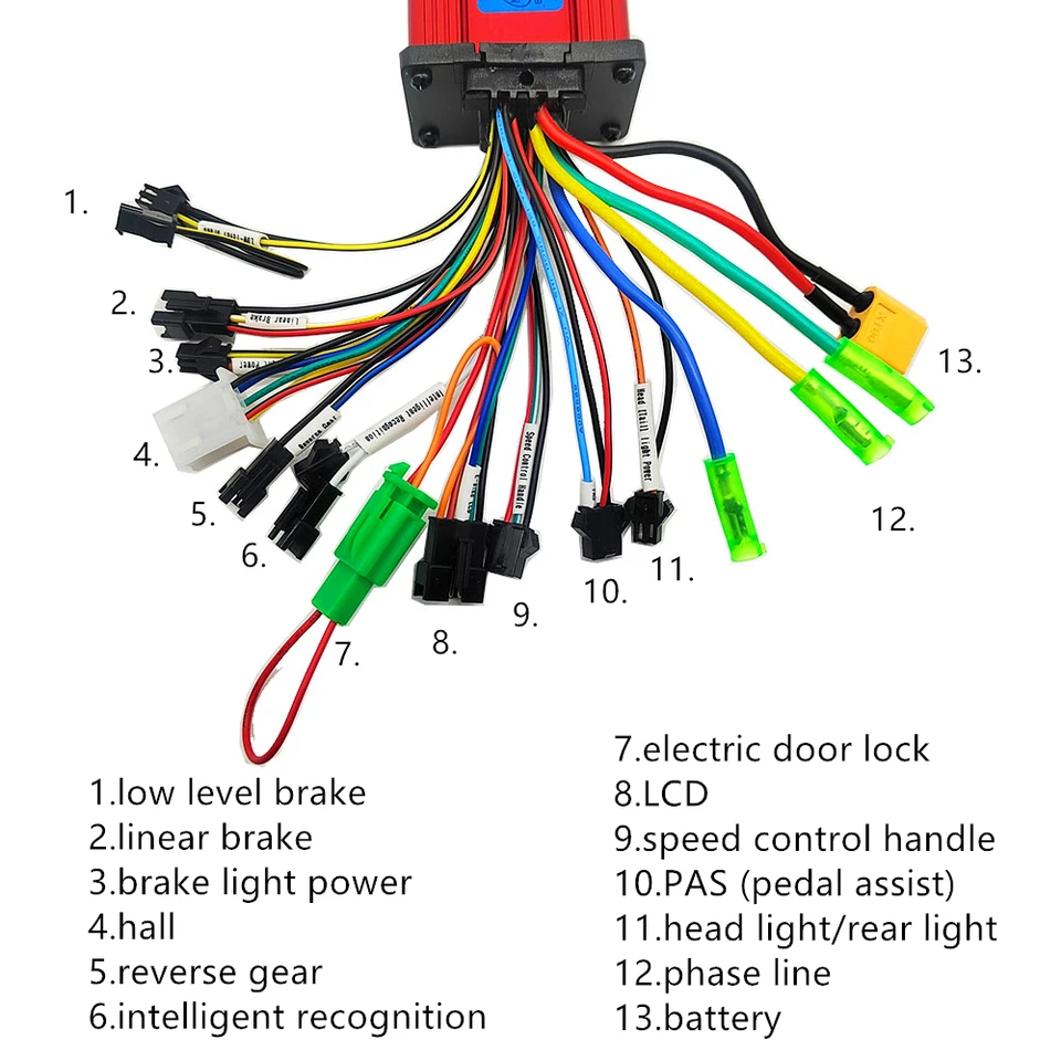 Kit Contrôleur Moteur Scooter Électrique 36V 350W Avec Écran LCD Étanche - Fictory