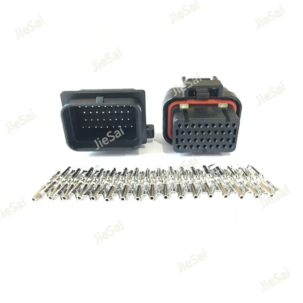 34 Pin 4-1437290-0 Female And Male Tyco AMP Auto Oil Gas Connector 6437288-1