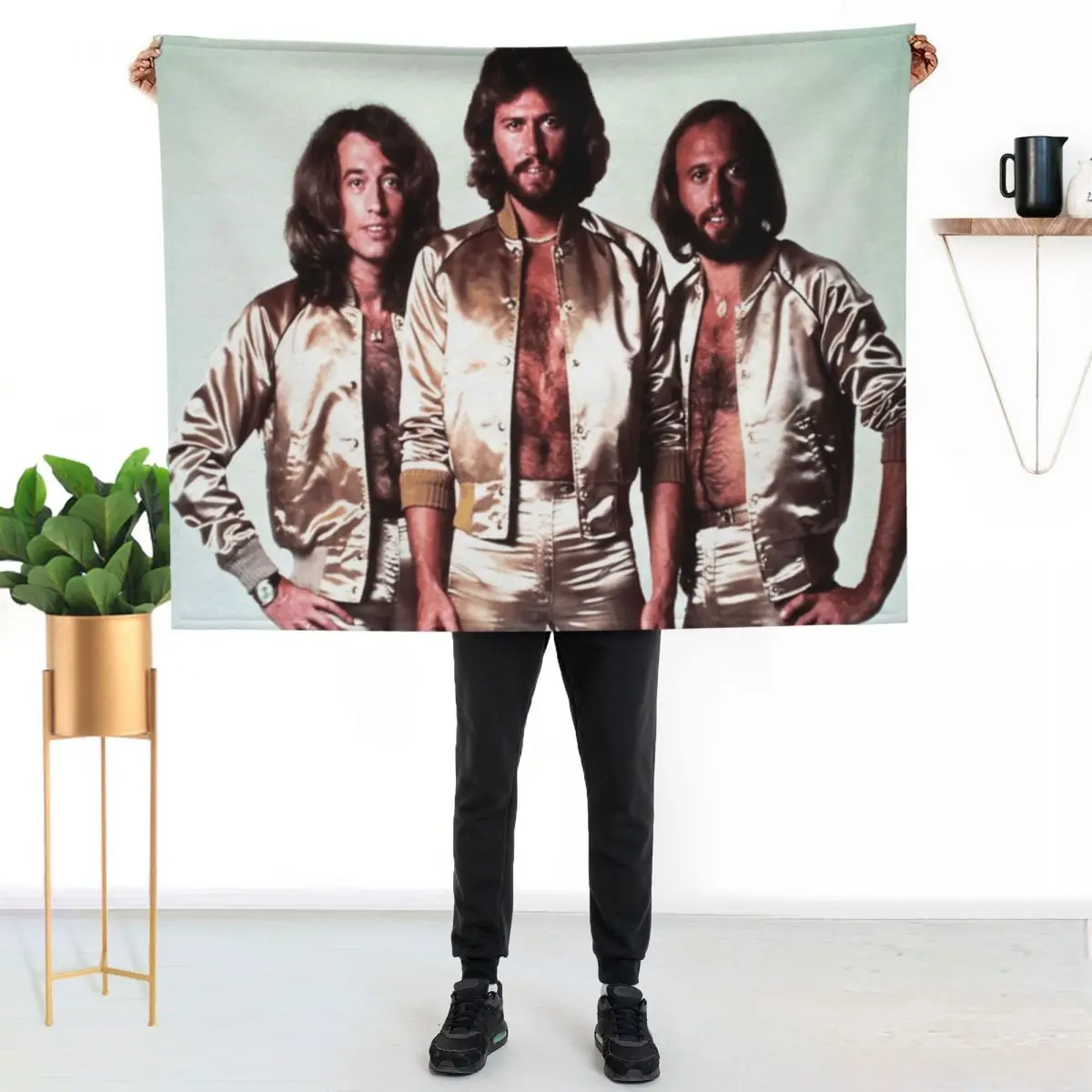 

Design Actually A Bee gees Band Poster Throw Blanket Fluffy Cozy Throw Blanket for Home Decor