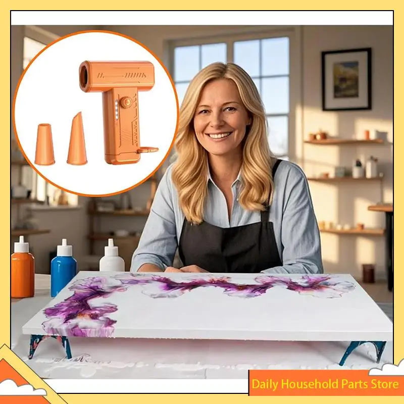 【Großer Verkauf】 Schnurloses Acrylfarben-Ausgießgebläse, elektrisches kabelloses Luftstrom-Werkzeug für flüssige Kunst, niederländische Ausgießung, Harzwellen