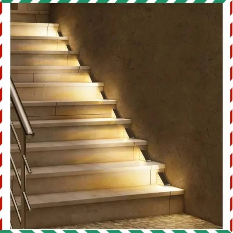 

Home Garden Courtyard Step Light Outdoor Waterproof Self Adhesive Luminous LED Light Solar Stair Step Light