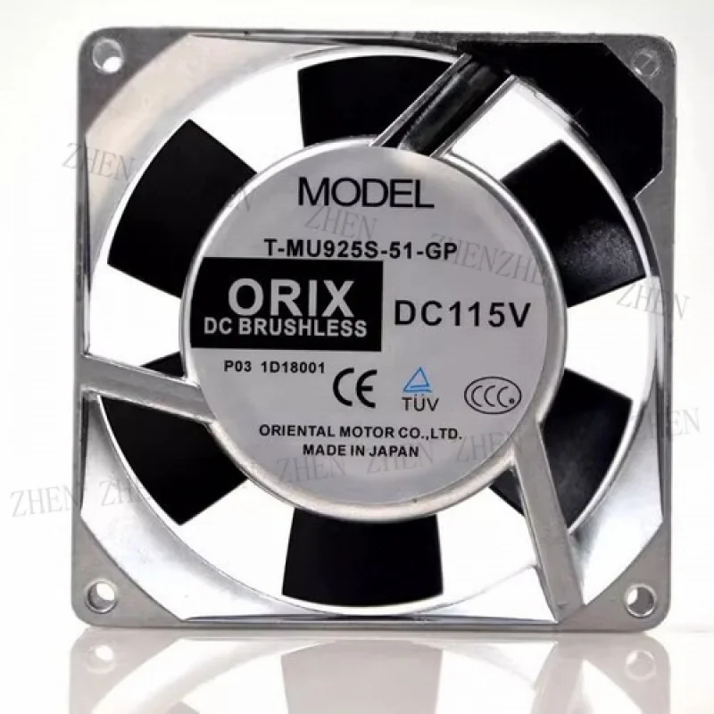 

Y FOR ORIX T-MU925S-51-GP DC115V 9225 9.2CM Aluminum Frame Cooling Fan