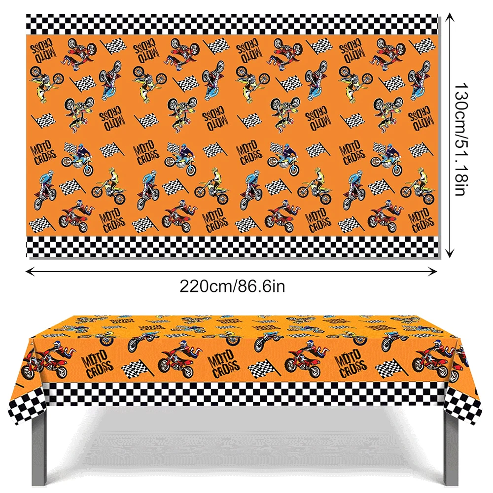 Dirt Bike Motorrad Thema Einweggeschirr Banner Ballon Kuchen Dekor Jungen Motorrad Rennen Geburtstag Party Dekoration Lieferungen – Detail 6
