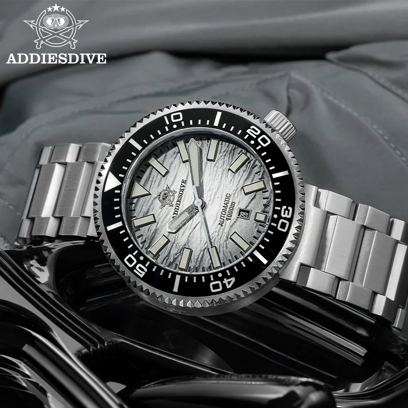 ADDIESDIVE Fashion Automatic Men's Watch Sapphire Glass Luminous Stainless Steel 1000M Waterproof Diving NEW Mechanical Watches