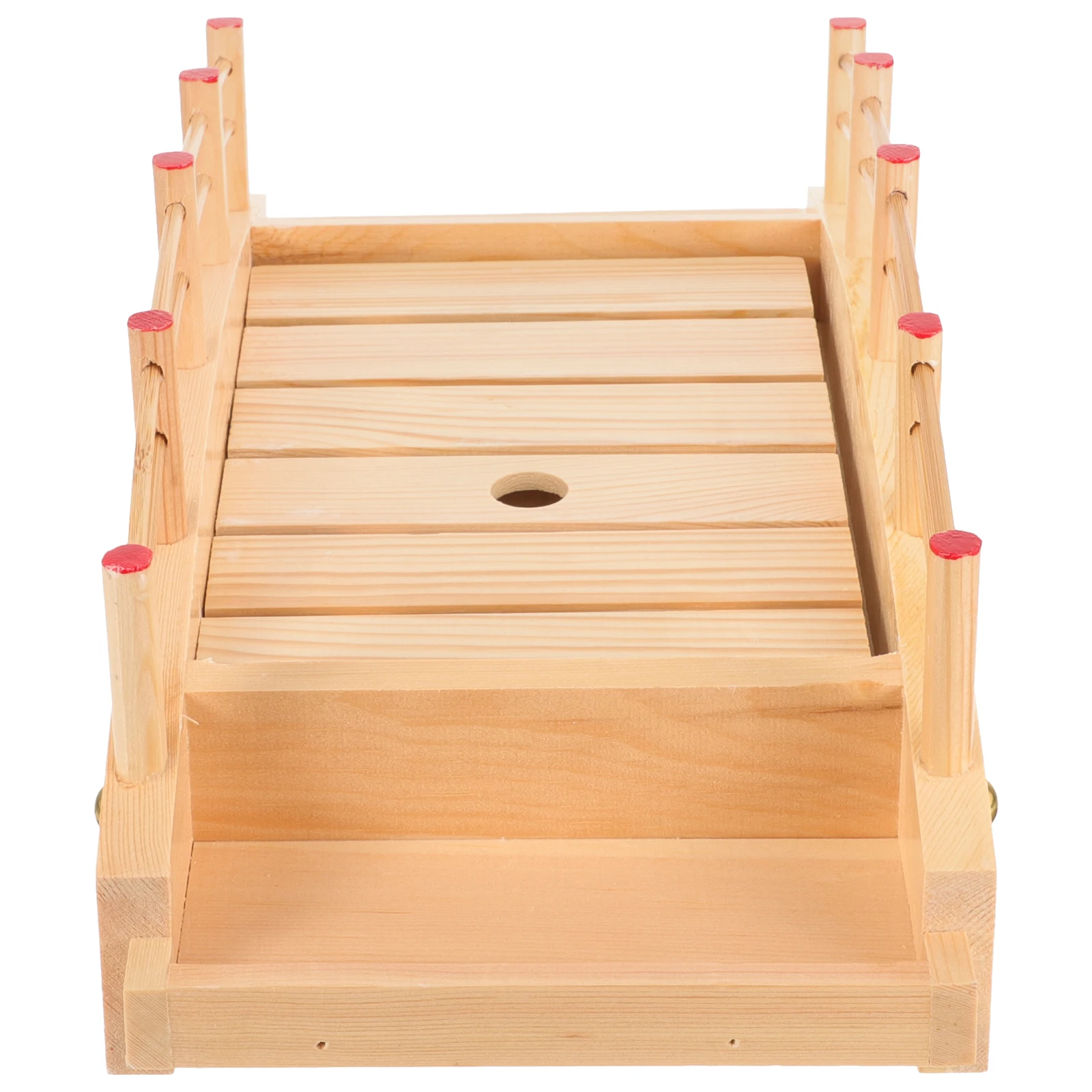 

Sushi Bridge Tableware Platter Wooden Arch Tray Japanese Plates Sashimi Serving Dish Decorative Beautiful Shape Party Use
