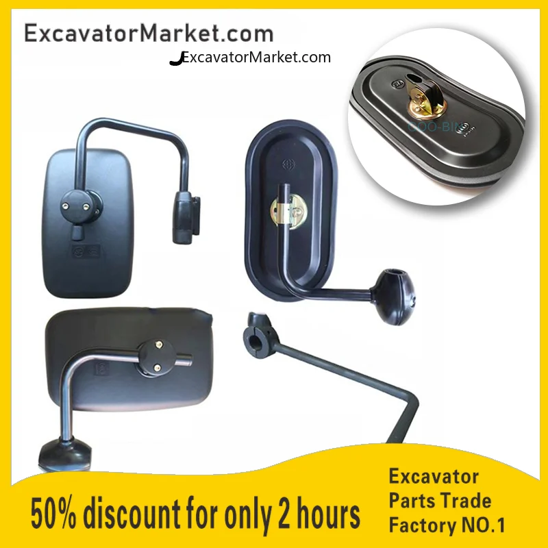 Excavator Mirror Reversing Rearview Mirror Excavator Supplies For Sy Doosan Dh Dx Hitachi Zx Kobelco Sk Ec Excavator Accessories