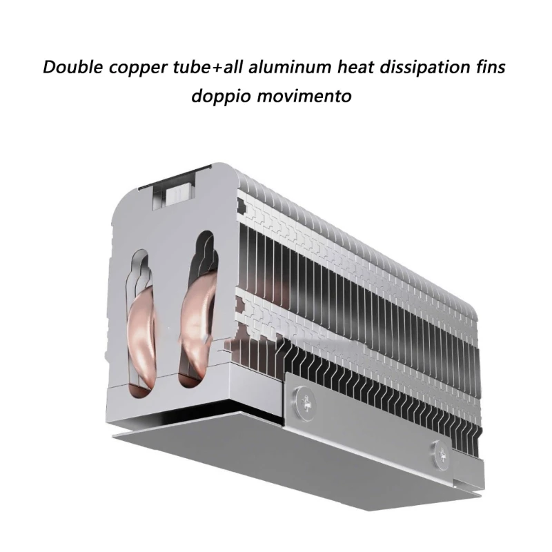 M.2 SSD 2280 Metal Coolers With Double Coppers Pipe And Builts In Temperature Display For Efficient Heat Dissipation